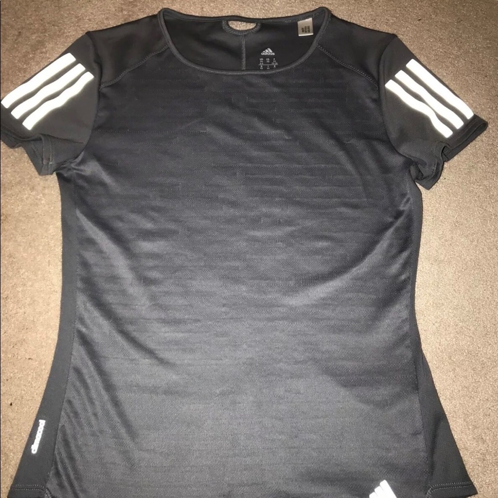 Adidas Climacool Womens Grey Three Stripe Shirt